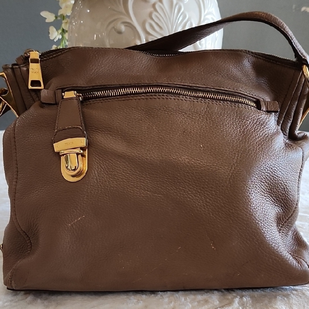 ‼️HOT SALE‼️Brown Leather PRADA Handbag